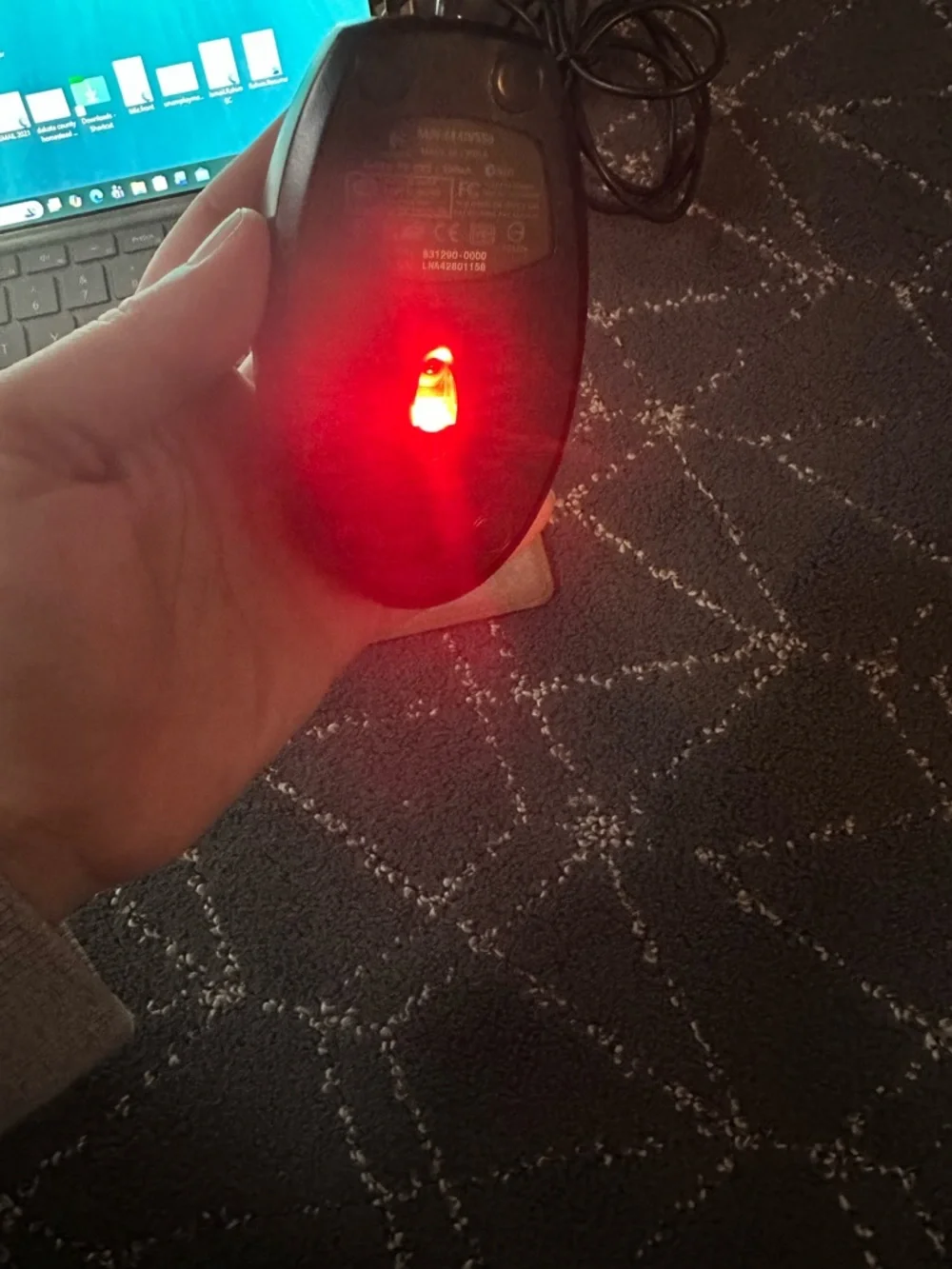 Logitech Brown Football-Style Wired USB Mouse
